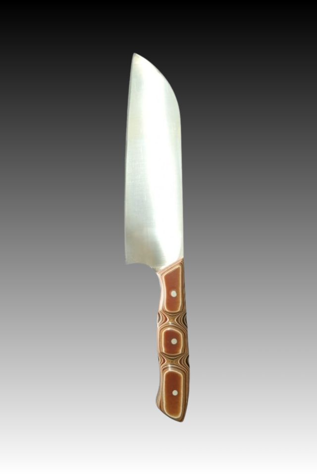 Kırmızı Santoku Dramerli Verzalit Şef Bıçağı